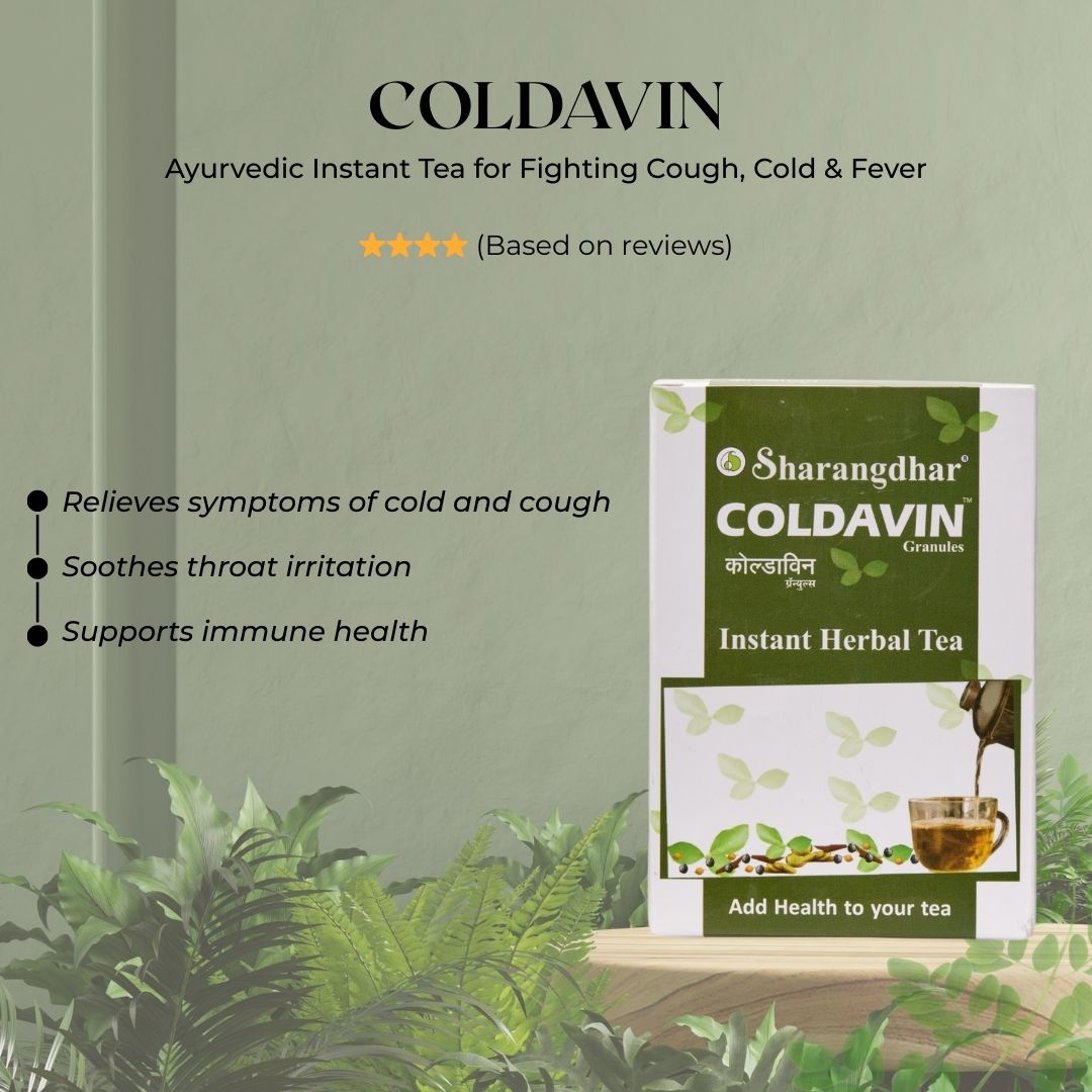 Coldavin   - Ayurvedic Instant Tea For Fighting Cough, Cold & Fever.