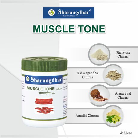 MUSCLE TONE SHARANGDHAR AYURVEDA- Ayurvedic Solution for Muscle Gain and Weight gain - Sharangdhar