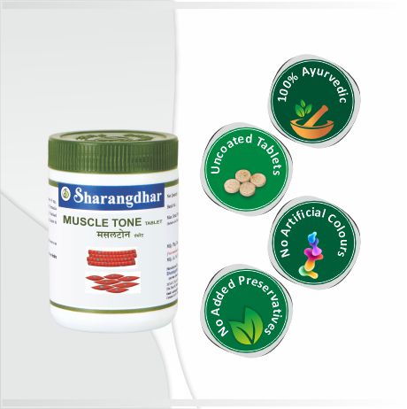 MUSCLE TONE SHARANGDHAR AYURVEDA- Ayurvedic Solution for Muscle Gain and Weight gain - Sharangdhar