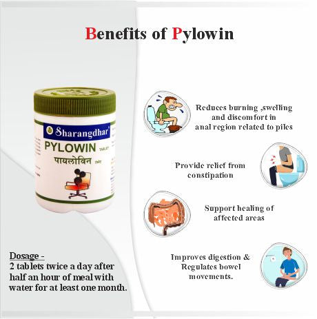 PYLOWIN SHARANGDHAR AYURVEDA - Ayurvedic Solution for piles/fistula - Sharangdhar