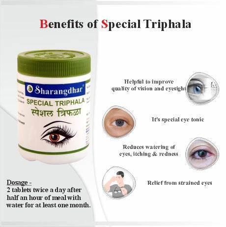 SPECIAL TRIPHALA SHARANGDHAR AYURVEDA - Ayurvedic Solution for  sightedness, conjunctivitis. - Sharangdhar