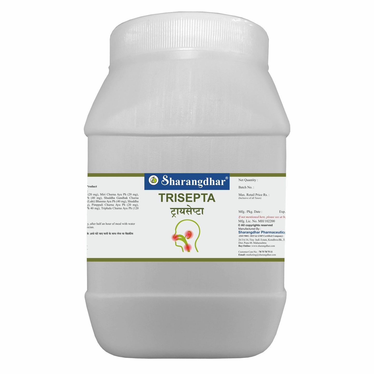 TRISEPTA SHARANGDHAR AYURVEDA - Ayurvedic medicine ear, nose & throat problems - Sharangdhar