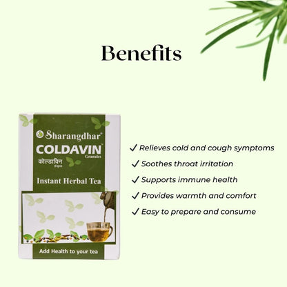 Coldavin   - Ayurvedic Instant Tea For Fighting Cough, Cold & Fever.