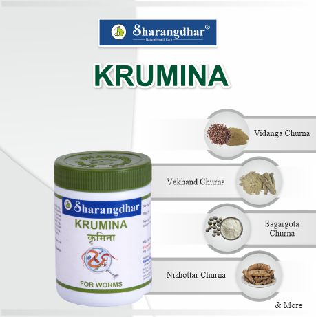 KRUMINA SHARANGDHAR AYURVEDA- Ayurvedic Solution For Worms Problems - Sharangdhar