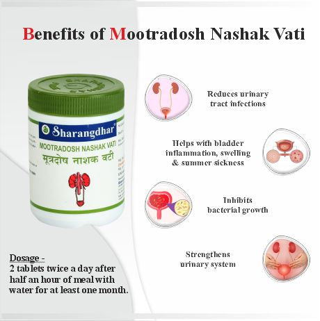 MOOTRADOSH NASHAK VATI SHARANGDHAR AYURVEDA - Ayurvedic Solution For Urine Problems - Sharangdhar