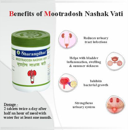 MOOTRADOSH NASHAK VATI SHARANGDHAR AYURVEDA - Ayurvedic Solution For Urine Problems - Sharangdhar