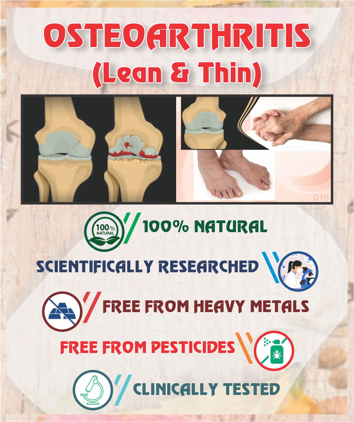 Osteoarthritis Lean & Thin Root Cause Treatment Pack