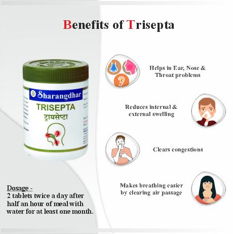 TRISEPTA SHARANGDHAR AYURVEDA - Ayurvedic medicine ear, nose & throat problems - Sharangdhar